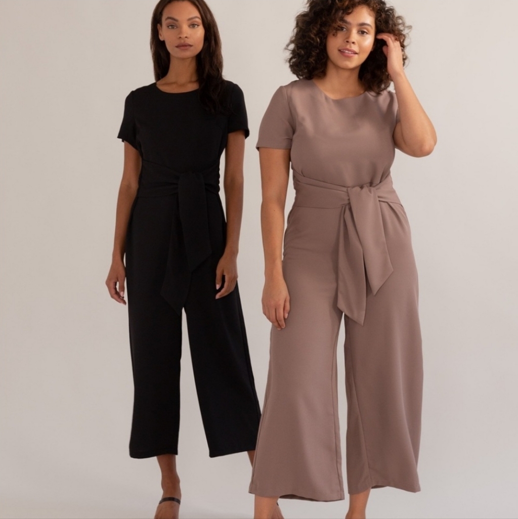 Elegant Black And Brown Jumpsuits
